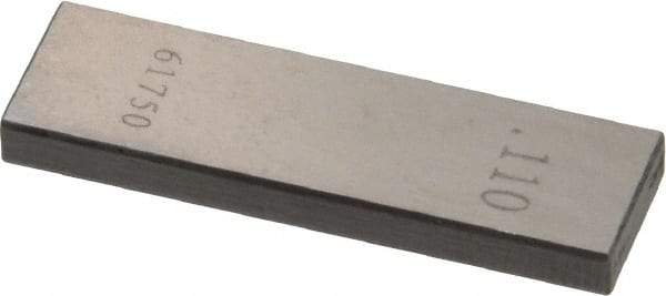 Value Collection - 0.11" Rectangular Steel Gage Block - Accuracy Grade 0, Includes NIST Traceability Certification - Benchmark Tooling