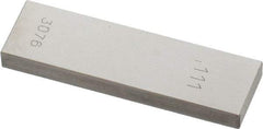 Value Collection - 0.111" Rectangular Steel Gage Block - Accuracy Grade 0, Includes NIST Traceability Certification - Benchmark Tooling