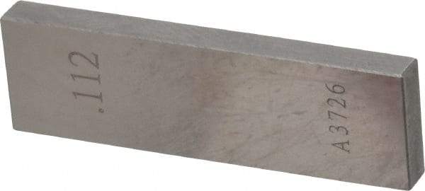 Value Collection - 0.112" Rectangular Steel Gage Block - Accuracy Grade 0, Includes NIST Traceability Certification - Benchmark Tooling