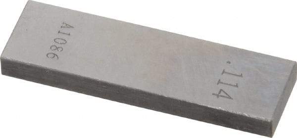 Value Collection - 0.114" Rectangular Steel Gage Block - Accuracy Grade 0, Includes NIST Traceability Certification - Benchmark Tooling