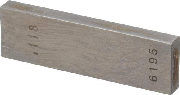 Value Collection - 0.118" Rectangular Steel Gage Block - Accuracy Grade 0, Includes NIST Traceability Certification - Benchmark Tooling