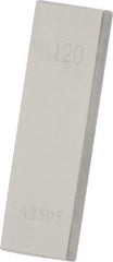 Value Collection - 0.12" Rectangular Steel Gage Block - Accuracy Grade 0, Includes NIST Traceability Certification - Benchmark Tooling