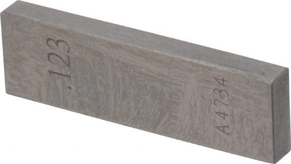 Value Collection - 0.123" Rectangular Steel Gage Block - Accuracy Grade 0, Includes NIST Traceability Certification - Benchmark Tooling