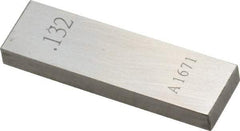 Value Collection - 0.132" Rectangular Steel Gage Block - Accuracy Grade 0, Includes NIST Traceability Certification - Benchmark Tooling