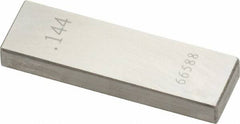 Value Collection - 0.144" Rectangular Steel Gage Block - Accuracy Grade 0, Includes NIST Traceability Certification - Benchmark Tooling