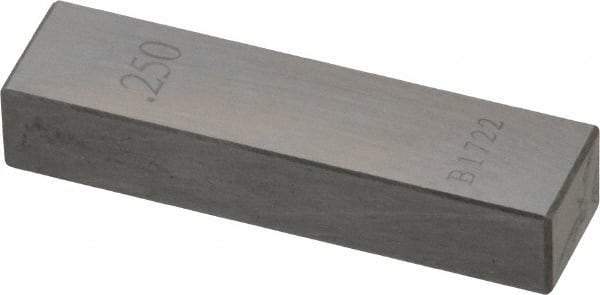 Value Collection - 0.25" Rectangular Steel Gage Block - Accuracy Grade 0, Includes NIST Traceability Certification - Benchmark Tooling