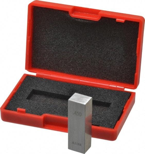 Value Collection - 0.45" Rectangular Steel Gage Block - Accuracy Grade 0, Includes NIST Traceability Certification - Benchmark Tooling