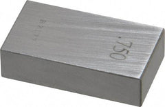 Value Collection - 0.75" Rectangular Steel Gage Block - Accuracy Grade 0, Includes NIST Traceability Certification - Benchmark Tooling