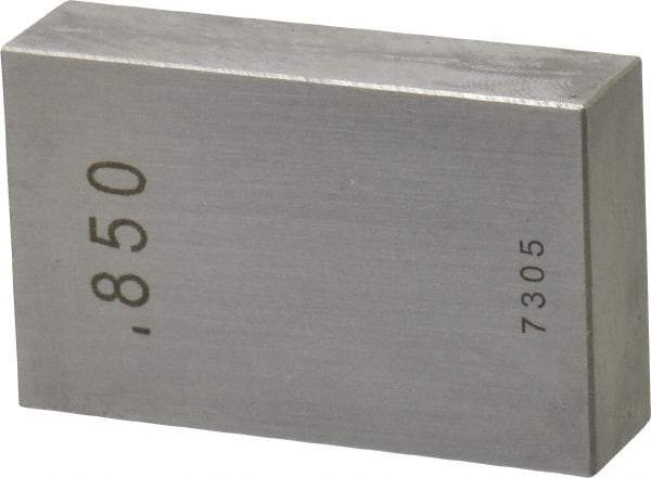 Value Collection - 0.85" Rectangular Steel Gage Block - Accuracy Grade 0, Includes NIST Traceability Certification - Benchmark Tooling