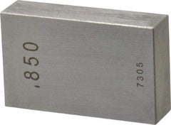 Value Collection - 0.85" Rectangular Steel Gage Block - Accuracy Grade 0, Includes NIST Traceability Certification - Benchmark Tooling