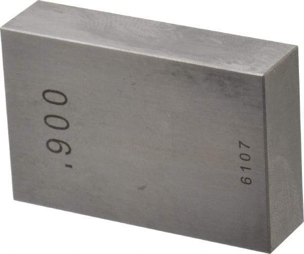 Value Collection - 0.9" Rectangular Steel Gage Block - Accuracy Grade 0, Includes NIST Traceability Certification - Benchmark Tooling