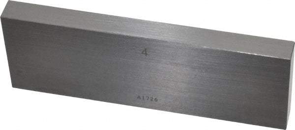 Value Collection - 4" Rectangular Steel Gage Block - Accuracy Grade 0, Includes NIST Traceability Certification - Benchmark Tooling