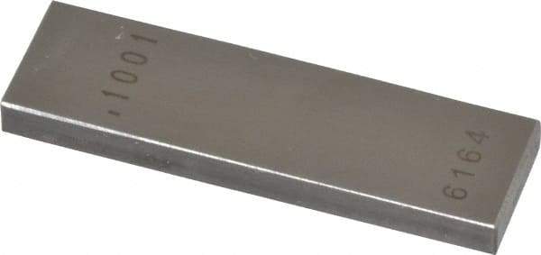 Value Collection - 0.1001" Rectangular Steel Gage Block - Accuracy Grade AS-1, Includes NIST Traceability Certification - Benchmark Tooling