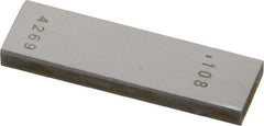 Value Collection - 0.108" Rectangular Steel Gage Block - Accuracy Grade AS-1, Includes NIST Traceability Certification - Benchmark Tooling