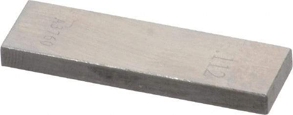 Value Collection - 0.112" Rectangular Steel Gage Block - Accuracy Grade AS-1, Includes NIST Traceability Certification - Benchmark Tooling