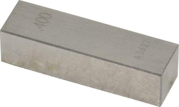 Value Collection - 0.4" Rectangular Steel Gage Block - Accuracy Grade AS-1, Includes NIST Traceability Certification - Benchmark Tooling