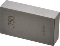 Value Collection - 0.75" Rectangular Steel Gage Block - Accuracy Grade AS-1, Includes NIST Traceability Certification - Benchmark Tooling