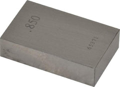 Value Collection - 0.85" Rectangular Steel Gage Block - Accuracy Grade AS-1, Includes NIST Traceability Certification - Benchmark Tooling