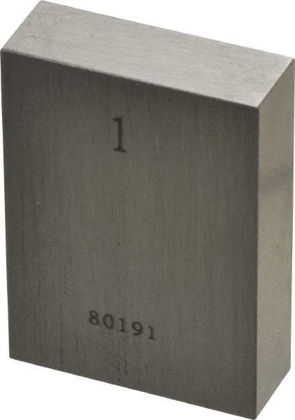 Value Collection - 1" Rectangular Steel Gage Block - Accuracy Grade AS-1, Includes NIST Traceability Certification - Benchmark Tooling