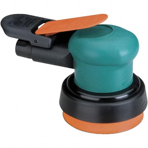 Dynabrade - 12,000 OPM, 14 CFM Air Consumption, Palm Air Orbital Sander - Round Pad, 1/4 NPT Inlet - Benchmark Tooling