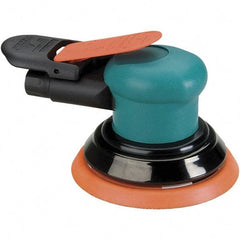 Dynabrade - 12,000 OPM, 14 CFM Air Consumption, Palm Air Orbital Sander - Round Pad, 1/4 NPT Inlet - Benchmark Tooling