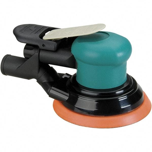 Dynabrade - 12,000 OPM, 14 CFM Air Consumption, Palm Air Orbital Sander - Round Pad, 1/4 NPT Inlet - Benchmark Tooling