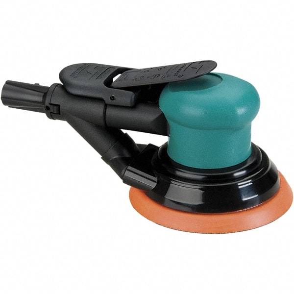 Dynabrade - 12,000 OPM, 14 CFM Air Consumption, Palm Air Orbital Sander - Round Pad, 1/4 NPT Inlet - Benchmark Tooling