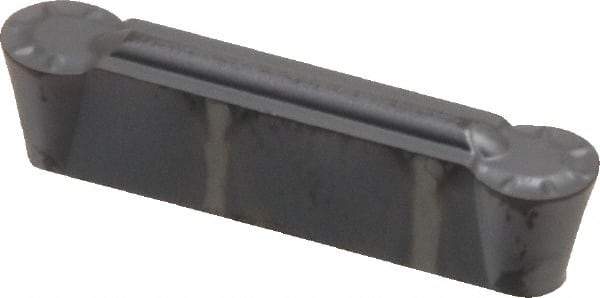 Kennametal - 0405M0R GMN Grade KC5010, 4.05mm Cutting Width Carbide Grooving Insert - 3.4mm Max Depth of Cut, Neutral, 2.03mm Corner Radius, TiAlN Finish - Benchmark Tooling