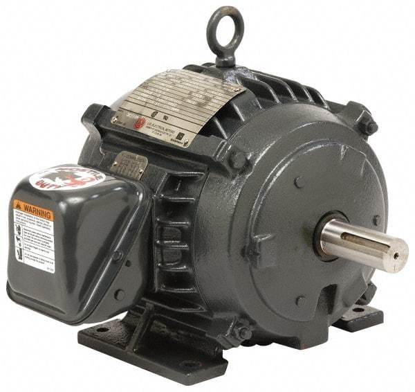 US Motors - 25 hp, TEFC Enclosure, No Thermal Protection, 1,180 RPM, 230/460 Volt, 60 Hz, Three Phase Energy Efficient Motor - Size 324 Frame, Rigid Mount, 1 Speed, Ball Bearings, 60/29.8 Full Load Amps, F Class Insulation, Reversible - Benchmark Tooling