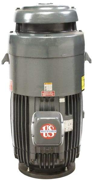 US Motors - 75 hp, TEFC Enclosure, No Thermal Protection, 1,775 RPM, 460 Volt, 60 Hz, Three Phase Standard Efficient Motor - Size 365 Frame, Vertical Mount, 1 Speed, Ball Bearings, 88 Full Load Amps, F Class Insulation, Reversible - Benchmark Tooling