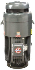 US Motors - 75 hp, TEFC Enclosure, No Thermal Protection, 1,775 RPM, 460 Volt, 60 Hz, Three Phase Standard Efficient Motor - Size 365 Frame, Vertical Mount, 1 Speed, Ball Bearings, 88 Full Load Amps, F Class Insulation, Reversible - Benchmark Tooling