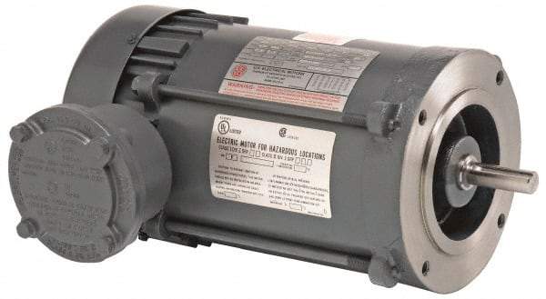 US Motors - 7-1/2 hp, TEFC Enclosure, No Thermal Protection, 1,740 RPM, 230/460 Volt, 60 Hz, Three Phase Standard Efficient Motor - Size 213 Frame, C-Face Mount, 1 Speed, Ball Bearings, 20.2/10.1 Full Load Amps, F Class Insulation, Reversible - Benchmark Tooling