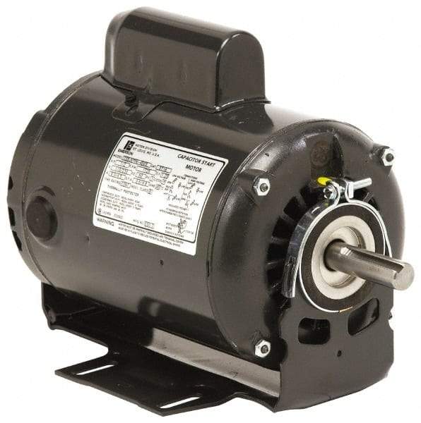 US Motors - 1/4 hp, ODP Enclosure, Auto Thermal Protection, 1,725 RPM, 115 Volt, 60 Hz, Industrial Electric AC/DC Motor - Size 48 Frame, Ring Mount, 1 Speed, Sleeve Bearings, 5.1 Full Load Amps, B Class Insulation, Reversible - Benchmark Tooling