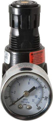 Wilkerson - 1/8 NPT Port, 13 CFM, Zinc Miniature Regulator - 2 to 125 psi Range, 300 Max psi Supply Pressure, 1/8" Gauge Port Thread, 1.65" Wide x 2.88" High - Benchmark Tooling