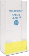 PRO-SAFE - 25 Pair Stack Style Acrylic Safety Glasses Dispenser - 8 Inch Wide x 18 Inch High x 4 Inch Deep, Wall Mount - Benchmark Tooling