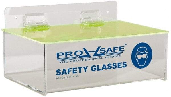 PRO-SAFE - 6 Pair Tray Style Acrylic Safety Glasses Dispenser - 9 Inch Wide x 3-1/4 Inch High x 6 Inch Deep, Table and Wall Mount - Benchmark Tooling