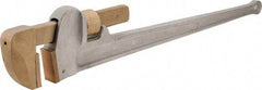 Ampco - 36" Aluminum Straight Pipe Wrench - 5-11/16" Pipe Capacity - Benchmark Tooling