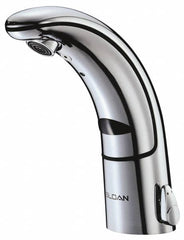 Sloan Valve Co. - Chrome Single Hole Electronic & Sensor Faucet with External Mixer - Powered by Battery, Standard Spout, 4" Mounting Centers - Benchmark Tooling