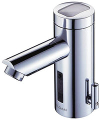 Sloan Valve Co. - Chrome Single Hole Electronic & Sensor Faucet with External Mixer - Powered by Battery, Standard Spout, 4" Mounting Centers - Benchmark Tooling