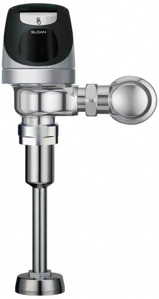 Sloan Valve Co. - 1-1/4" Spud Coupling, 3/4" Pipe, Urinal Automatic Flush Valve - Single Flush, 0.5 Gal per Flush, Metal Cover, Powered by Solar Battery Backup - Benchmark Tooling