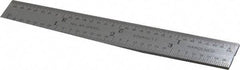 Starrett - 4 Inch Long Blade, 4R Graduation Combination Square Blade - Steel, 1/64, 1/32 1/16 and 1/8 Inch Graduation - Benchmark Tooling