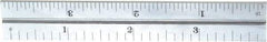 Starrett - 4 Inch Long Blade, 4R Graduation Combination Square Blade - Satin Chrome Finish, Steel, 1/64, 1/32 1/16 and 1/8 Inch Graduation - Benchmark Tooling