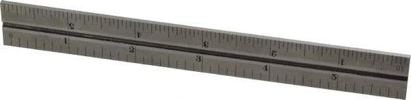 Starrett - 6 Inch Long Blade, 4R Graduation Combination Square Blade - Steel, 1/64, 1/32 1/16 and 1/8 Inch Graduation - Benchmark Tooling