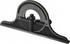 Starrett - 12 to 24 Inch Long Blade, Combination Square Protractor Head - Black Wrinkle, Chrome on Turret Coated, Cast Iron - Benchmark Tooling