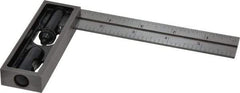 Starrett - 6 Inch Long, 4R Double Square - 1/64, 1/32, 1/16 and 1/8 Inch Graduation, Hardened Steel - Benchmark Tooling