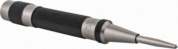 Starrett - 9/16" Automatic Center Punch - 5" OAL, Steel - Benchmark Tooling