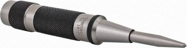 Starrett - 11/16" Automatic Center Punch - 5-1/4" OAL, Steel - Benchmark Tooling