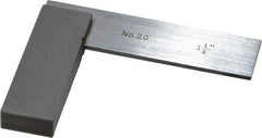 Starrett - 1-1/2" Blade Length, 1-1/2" Base Length Steel Square - 0.0025mm Accuracy - Benchmark Tooling