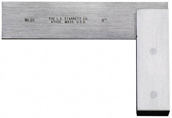 Starrett - 36" Blade Length, 20" Base Length Steel Square - 0.0025mm Accuracy - Benchmark Tooling