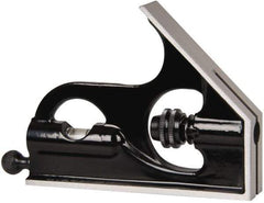 Starrett - 6 Inch Long Blade, Square Head - Smooth Black Enamel, Coated Forged and Hardened Steel - Benchmark Tooling